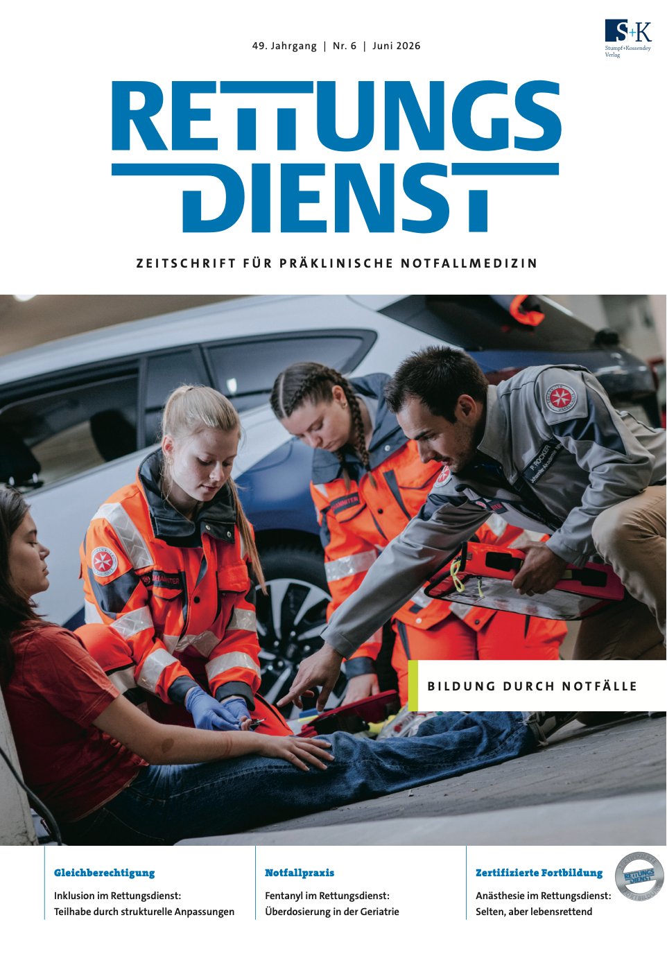 Aktuelle Ausgabe der Zeitschrift Rettungsdienst
